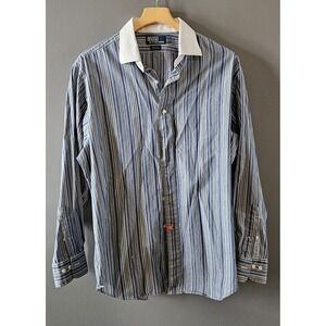 Polo Ralph Lauren Stripped Vintage Philip 17 Long Sleeve Button  White Collar